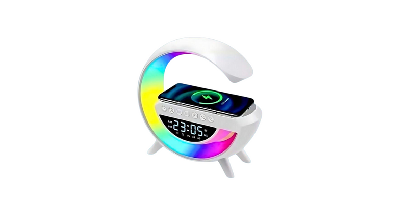 Caixinha De Som G-speaker smartstation Carregador Induco Sem Fio Multifuncao
