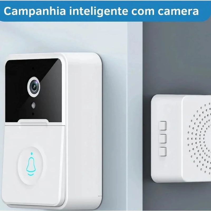 Campainha Wi-Fi com Câmera HD Smart Recarregável